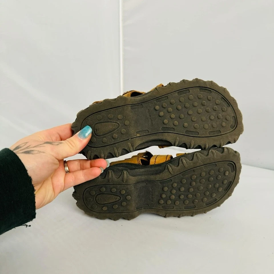 Stride Rite Hudsen Brown Leather Sandals with Adjustable Straps Boys 10.5 - Image 4 of 4