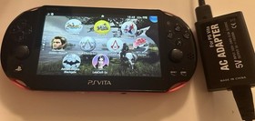 **US Seller** Sony PS Vita PCH-2000 Pink + 128 GB SD Card + Charging Adapter 