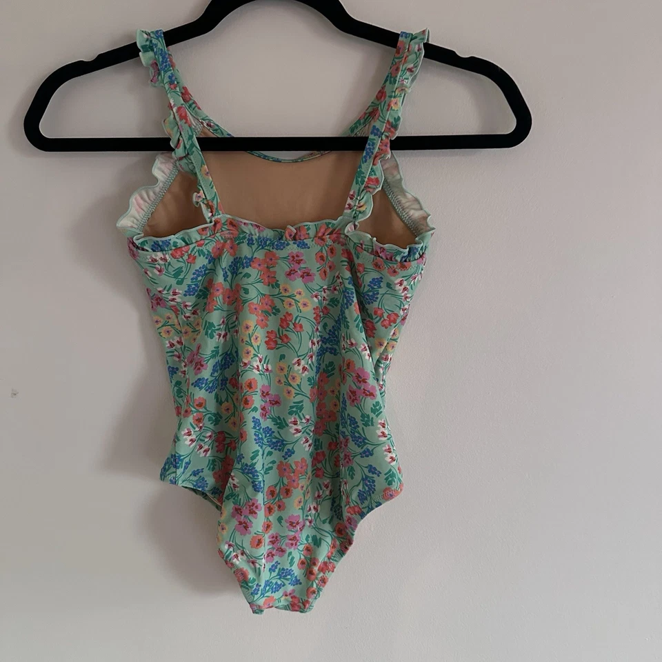 Traje de baño de una pieza con volantes florales Crewcuts para niñas talla 10 Foto 4 de 4