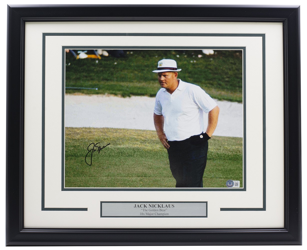 Jack N Autographed Signed icklaus Framed 11x14 Golf Photo BAS LOA AB51360 