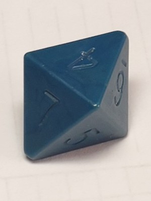Vintage Mentzer Dice d8 Dark Blue uninked rpg ad&d dice Dungeons And Dragons 