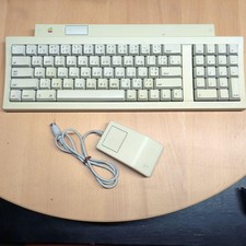 Apple Keyboard II with Square Mouse Vintage Macintosh Keyboard Color Logo