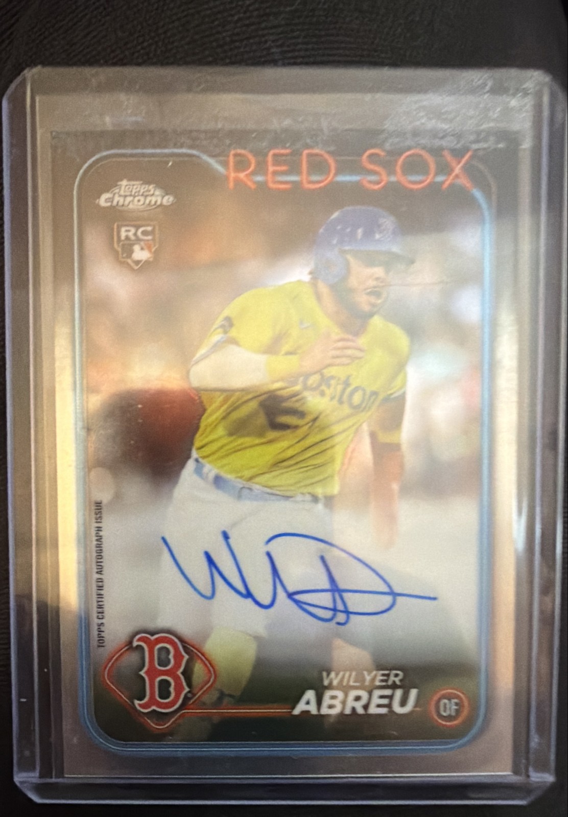 2024 Topps Chrome - Rookie Autograph Wilyer Abreu #RA-WA Refractor /499 (AU, RC)