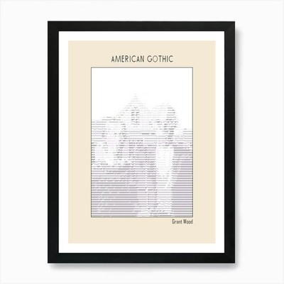 Ascii Art Minimalist  American Got Framed Wall Art Poster Canvas Print Picture