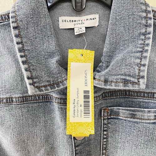 Celebrity Pink Girls Jordan Utility Denim Jumpsuit Boilersuit Size Medium NWT - Picture 6 of 11
