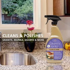 Granite Gold 24 Oz. Clean & Shine Stone Polish Granite Marble Quartz Countertop