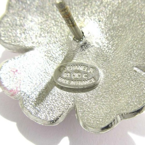 Chanel Brooch Metal Material Pink Silver Flower/Coco Mark - Picture 3 of 6