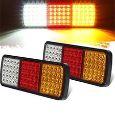 2Pcs 75 LED Truck Tail Light Bar Waterproof 12V Turn Signal Brake Reverse