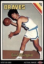 1975 Topps #45 Ernie DiGregorio Braves-BskB Providence College 6 - EX/MT