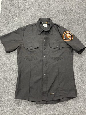 Workrite FR County Of LA Fire Department Short Sleeve Button Up Shirt Size 42 M