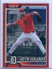 Marketplace image: 2026 TOPPS CHROME JUSTIN VERLANDER ROSE GOLD LOGOFRACTOR RETIREMENT YEAR 1/1 WOW