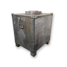 Used 395 Gallon IBC Stainless Steel Portable Liquid Tote Pressure Rated