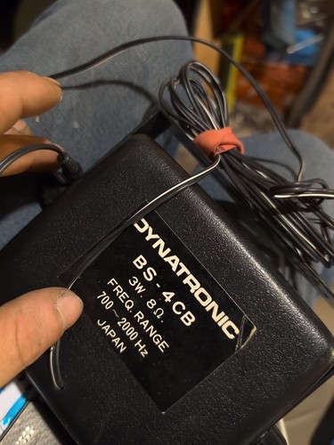 DYNATRONIC BS4CB GENUINE RADIO EXTERNAL SPEAKER WITH 10 FT CORD AND PLUG - Photo 2/3
