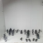 Vintage Marx WWII German Gray Soldiers Lot 38 Figures 12 Poses Louis Marx Army