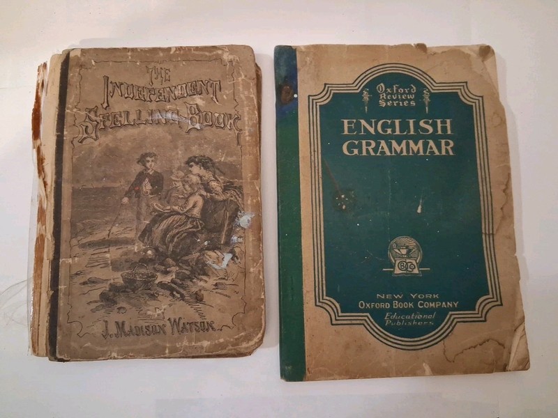 1877 The Independent Spelling Book by J. Madison Watson, 1925 English Grammar