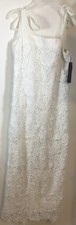 Fashion Nova Woman's White Lace Lined Large Sleeveless Dress