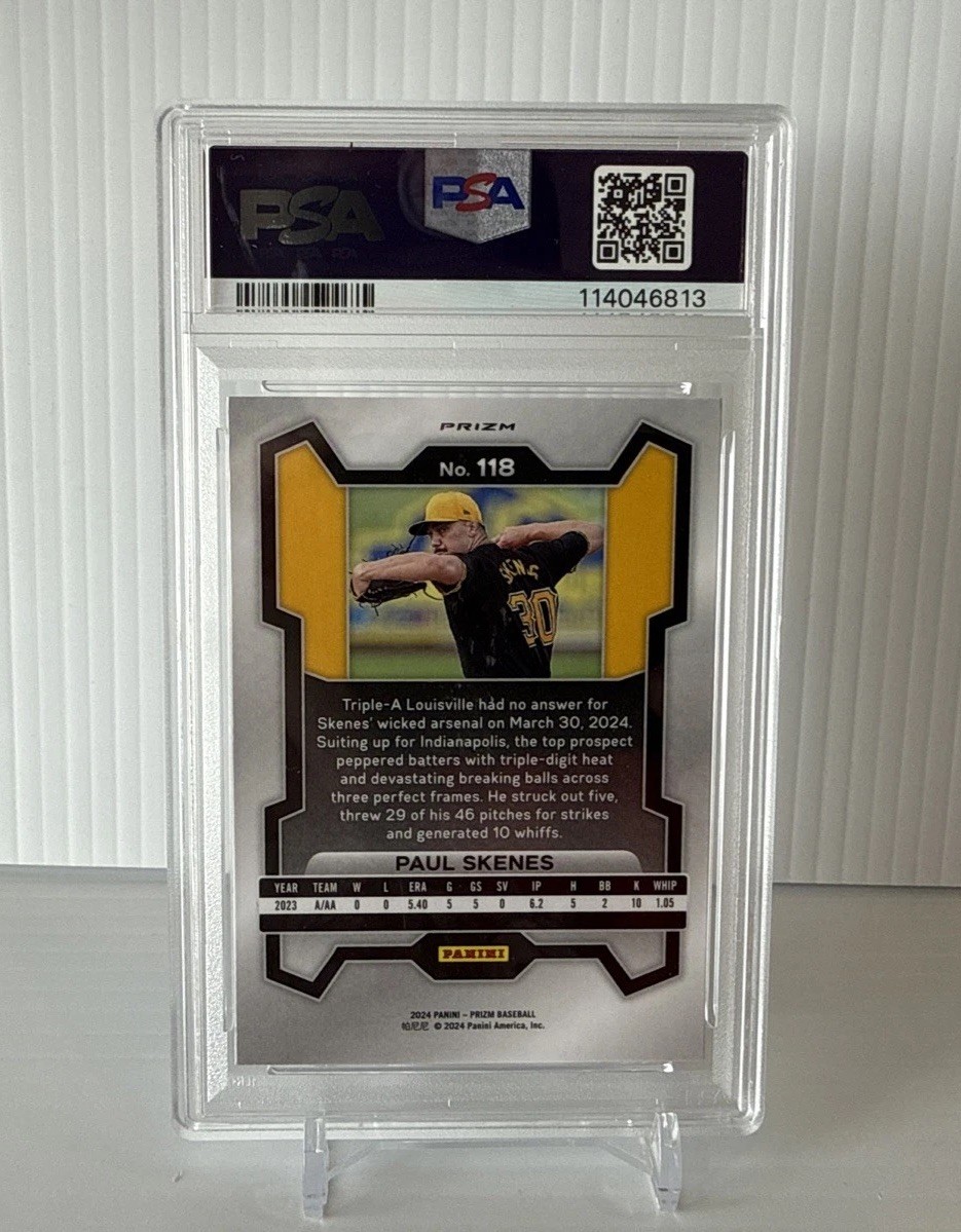 2024 Panini Prizm - Paul Skenes #118 Blue Ice Prizm (RC) for