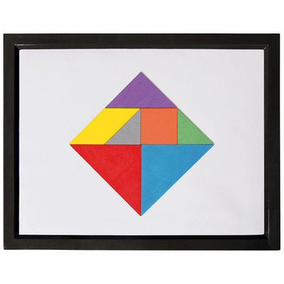 Bartl Wandspiel Tangram schwarz, magnetisch