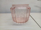 Vintage Anchor Hocking Pink Mayfair Open Rose Depression Glass Cookie Jar No Lid