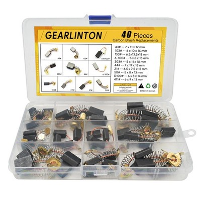 Electric Motor Carbon Brushes for Power Tools Repair Maintenance, Set of 40 P...