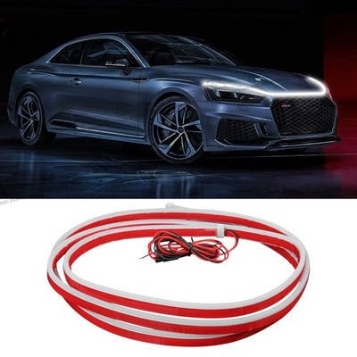 94'' Start Up Dynamic Scan LED DRL Hood Light Strip For Audi TT MK1 A3 A4 A5 A6