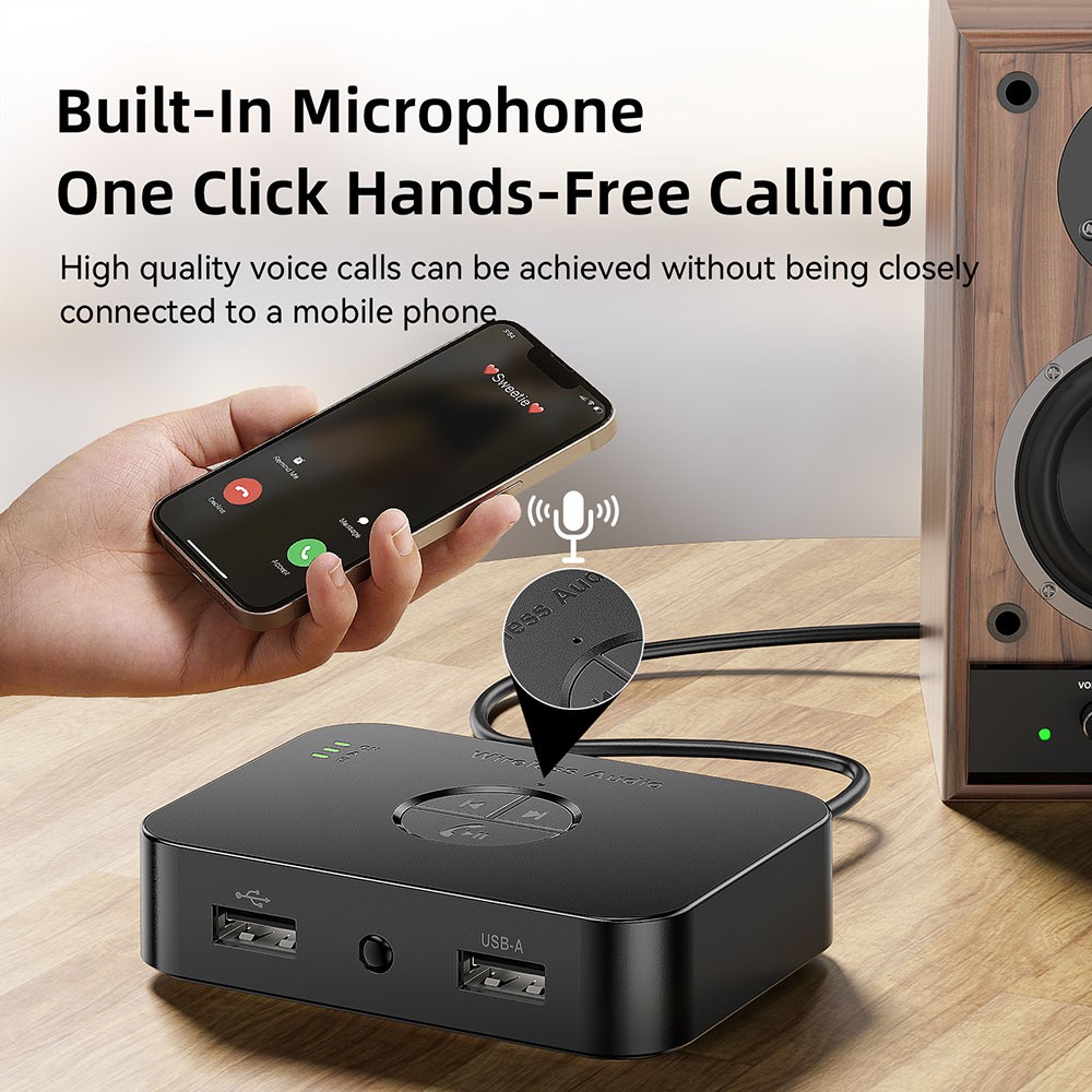 Long Range Bluetooth 6.0 Receiver 3.5mm Aux RCA For TV Home Stereo Audio Adapter