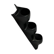 Universal Fitment Black Triple Pillar Gauge Pod Holder - Fits Any Make/Model