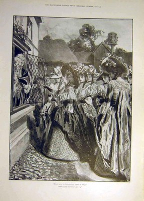 Alter antiker Druck 1902 Mazed Election Q Whigs schlecht vorgestellte Damen Menschen 20.