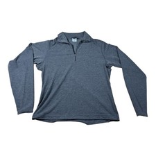 Patagonia Capilene Quarter Zip Medium Grey 90s Vintage Made In USA Womens