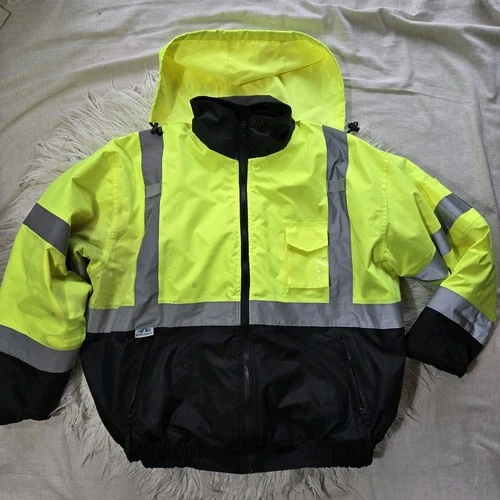 Pyramex Mens Size 3XL Hi-Vis Class 3 Insulated Safety Bomber Reflective Jacket  video thumbnail