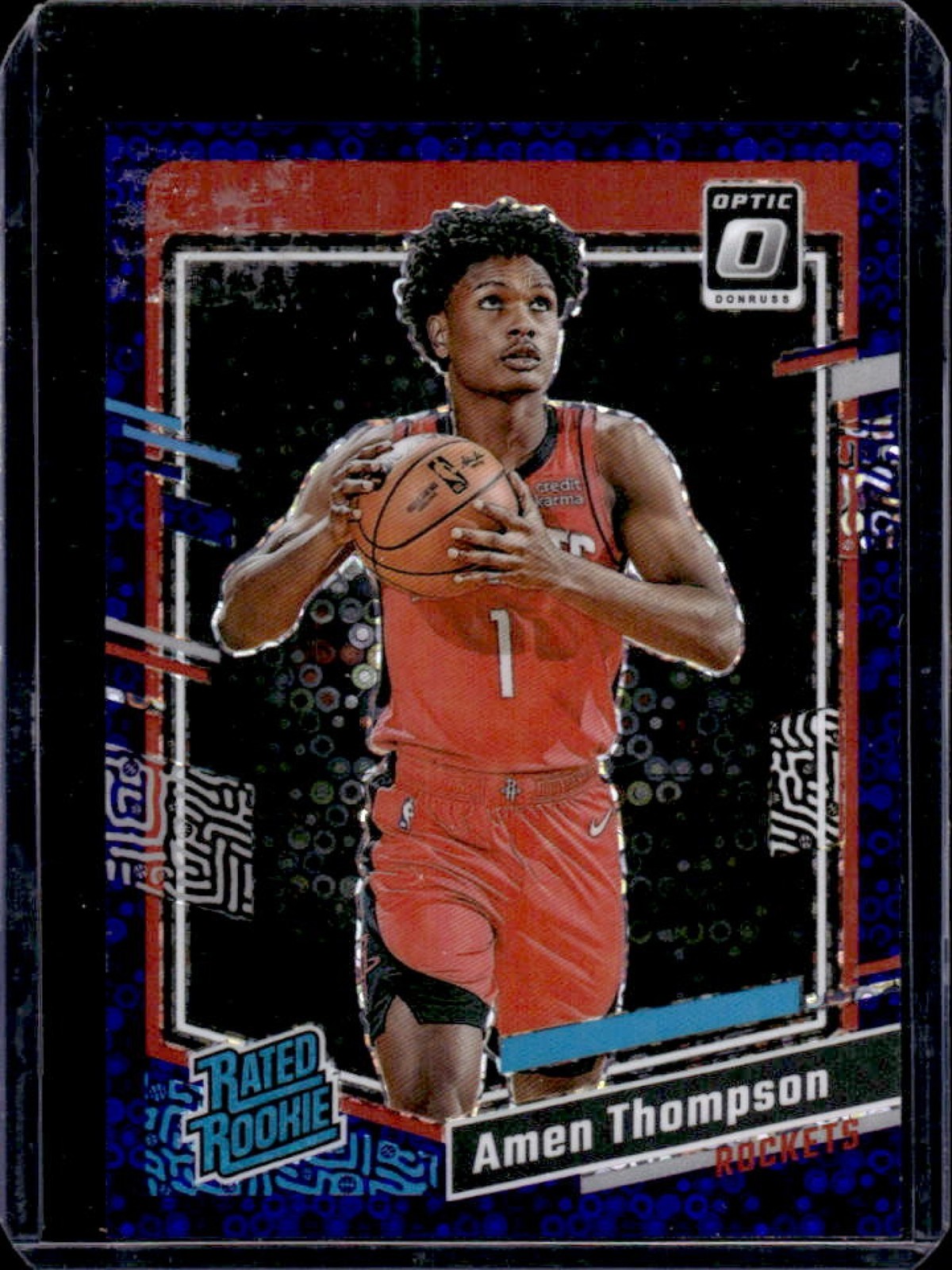 2023-24 Donruss Optic Amen Thompson Fast Break Purple Prizm RC Rated Rookie #/99