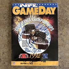1992 GameDay Dolphins vs Bills- Signed Stoyanovich/Clayton/Jackson/Cox/Parmalee