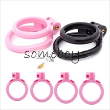 Chastity Cage Sissy with 4 Rings Male Abstinence Restraint Cage CB Lock for Men