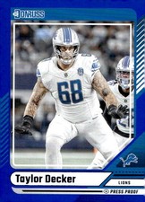 2024 Donruss #281 Taylor Decker Press Proof Blue