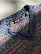 LNWOT Paul Stuart Linen Fair Isle Sweater Size S bs77
