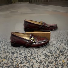 G.H. BASS Burgundy Leather SANBORN Tassel Loafer Men s Size 9.5 D