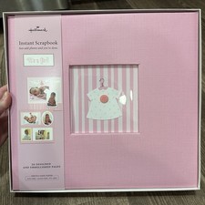 Hallmark It  s a Girl Baby Girl Scrapbook Album 12x12 Instant 20 Page Pink New