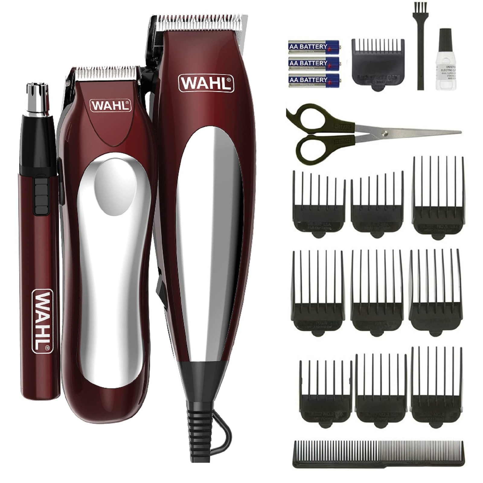 Wahl Hair Clipper & Trimmer Complete Grooming Set, Hair Clipper Gift Set, Corded