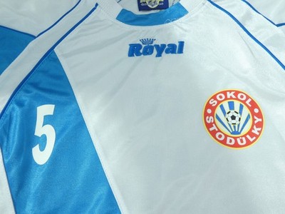 Sokol Stodulky football shirt No 5 Krcal Xl white from Czech Republic league