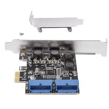 1pc PCIE to Internal 2 Port 19Pin Header 4 Port USB 3.0 Expansion Adapter Card