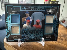 2025 Leaf Game Used Jersey 1982 St. Louis Hernandez McGee Kaat Ozzie Smith #/8