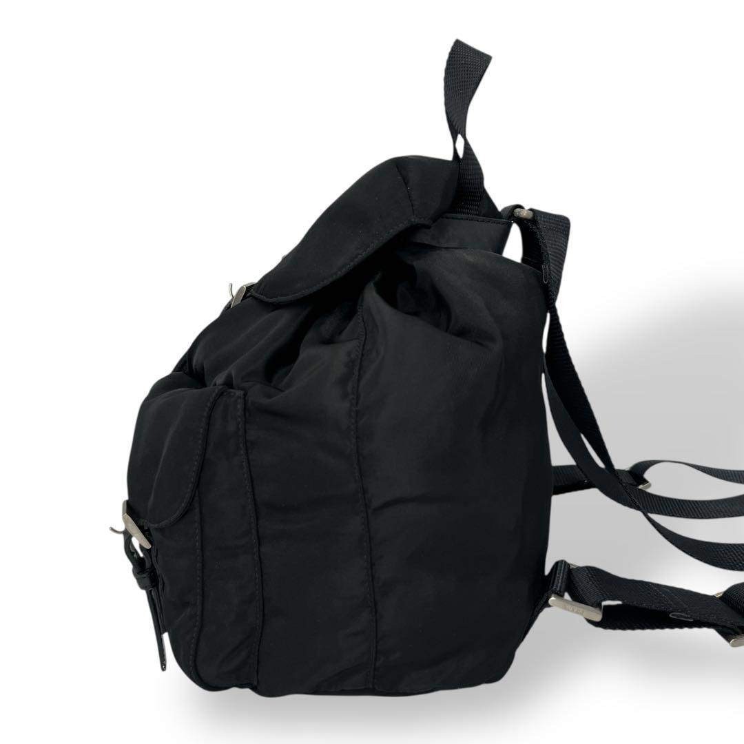 PRADA Mini Backpack Drawstring Black Tessuto Nylo… - image 4