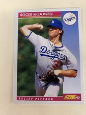 1992 Score Roger McDowell Los Angeles Dodgers #597