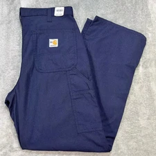 NEW Carhartt FR 38X32 Lightweight Navy Dungaree Fit Carpenter's Pants 73478-20