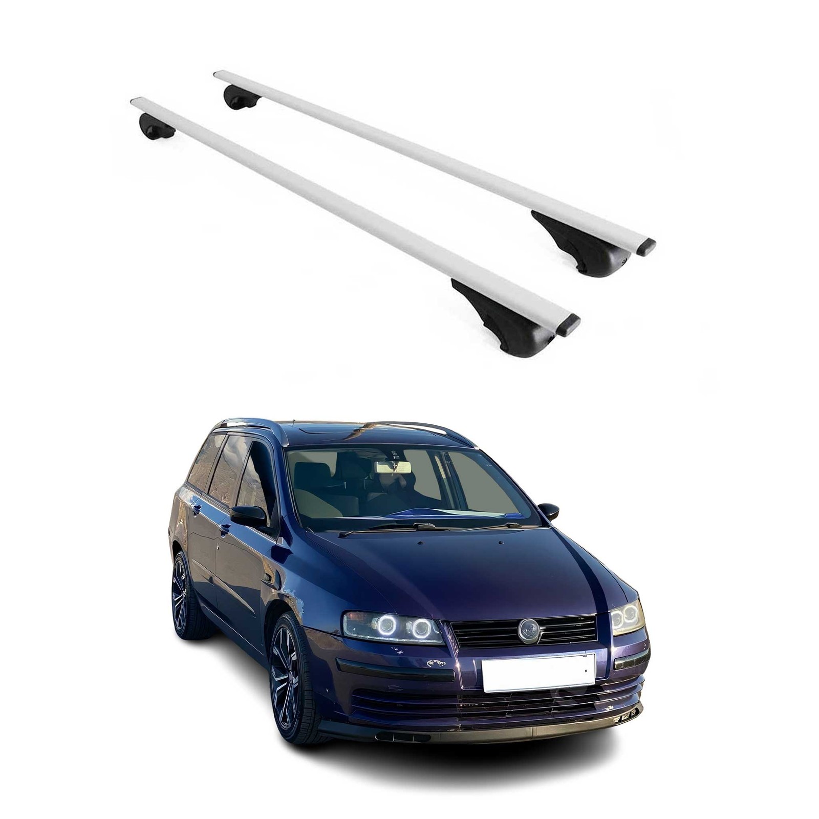 Barres de toit Fiat Stilo Multiwagon 02-08 en fer robuste à haute capacité de charge