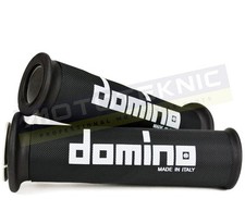 Domino Black & Grey XM2 Soft Motorcycle Grips & Grip Covers for Kymco Bikes