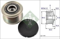INA Generatorfreilauf FüR Opel Peugeot Suzuki Toyota Vauxhall Volvo