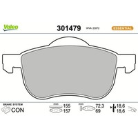 Valeo 301479 Bremsbelagsatz FüR Volvo S60 S70 S80 V70 V70 I XC70 Cross Country
