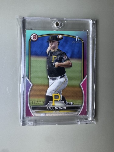 Paul Skenes [Aqua Pink Gradient] #BD-14 2023 Bowman Draft card