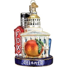Old World Christmas Atlanta Georgia Landscape Glass Ornament 20099 FREE BOX New